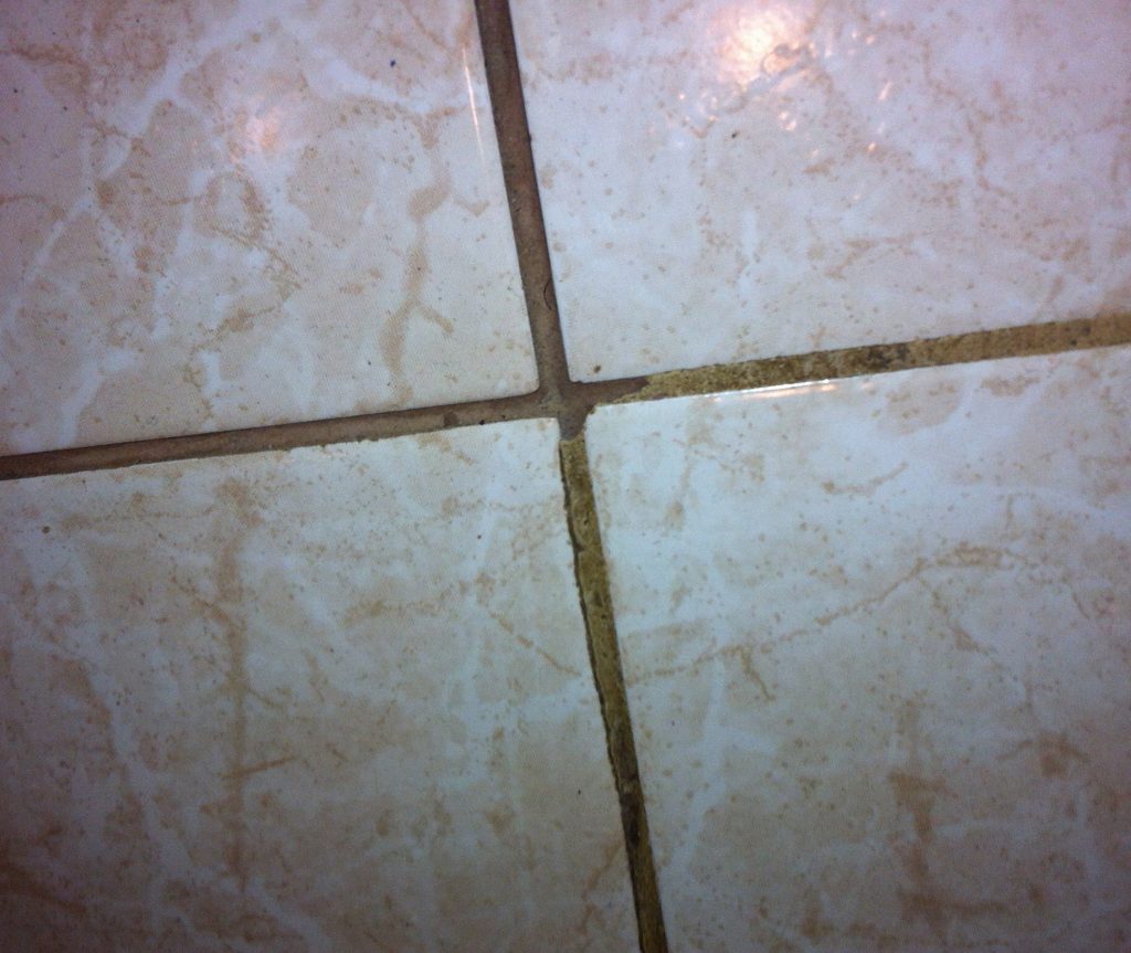 dirty joints between tiles