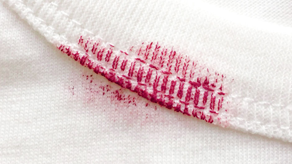 lipstick on clothes