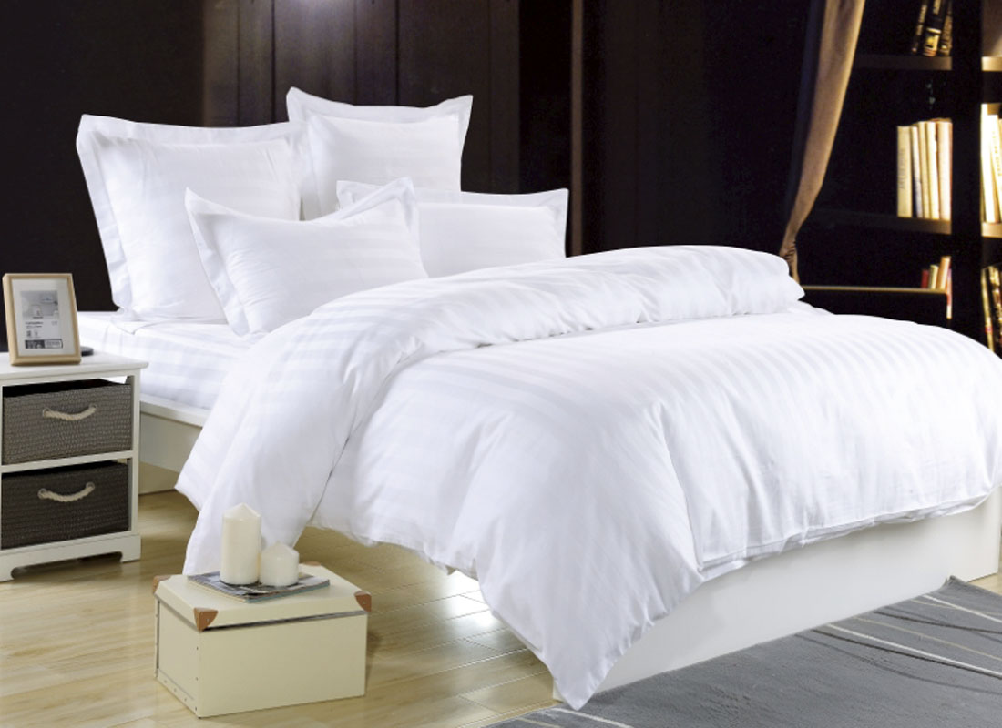 White bed linen