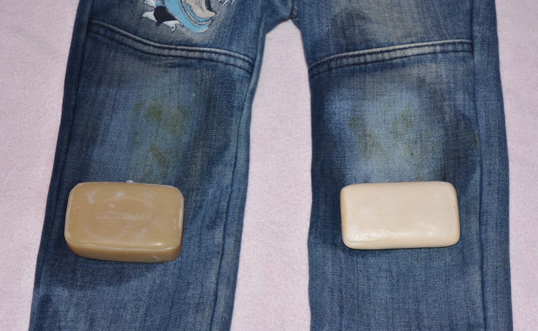 wash the stain with soap