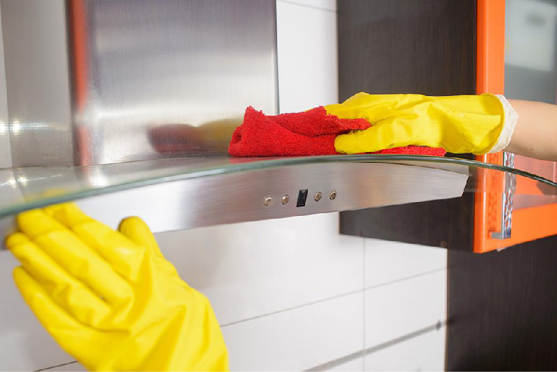 how to clean the cooker hood from fat