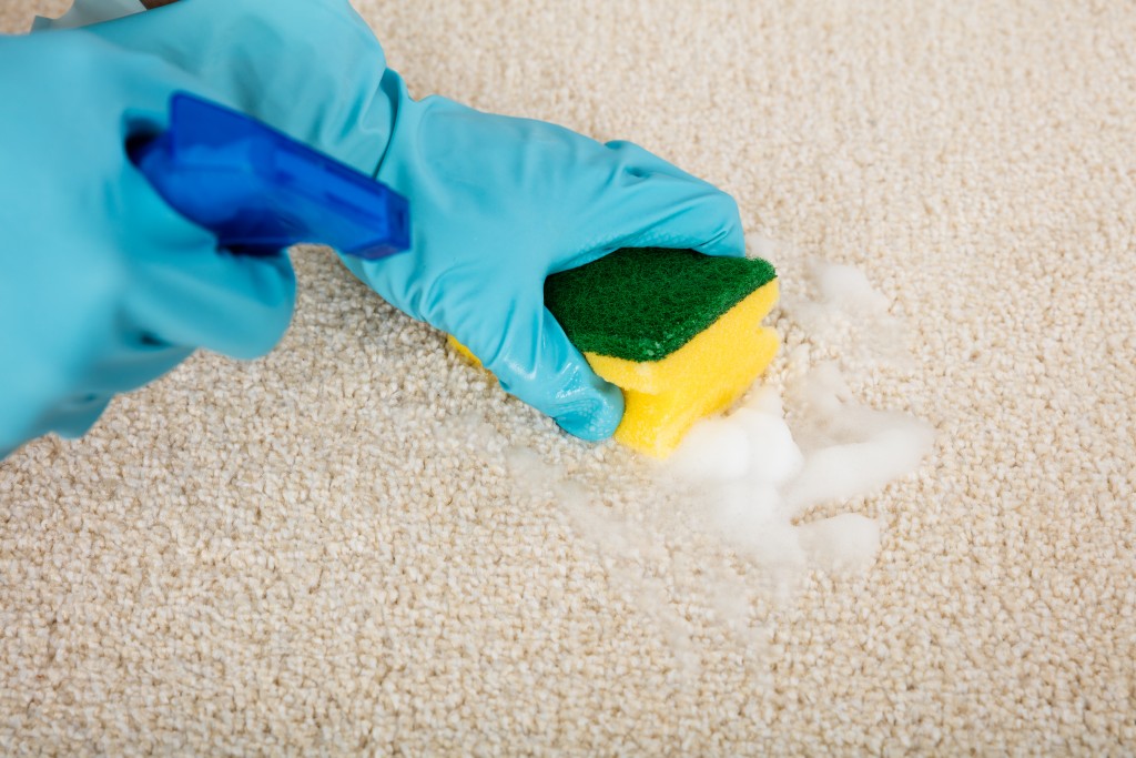 how to clean carpet with foam