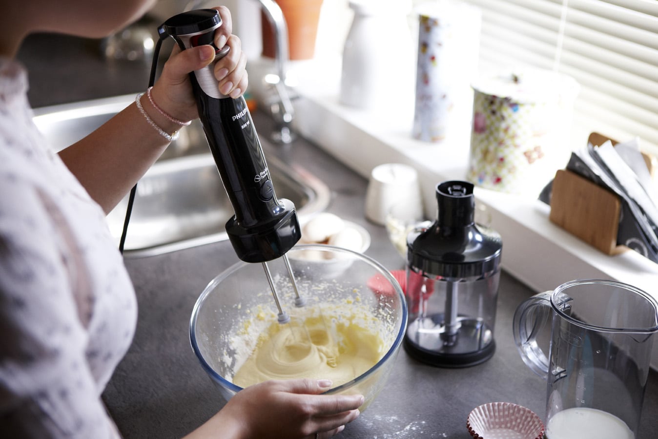 mousse in a blender