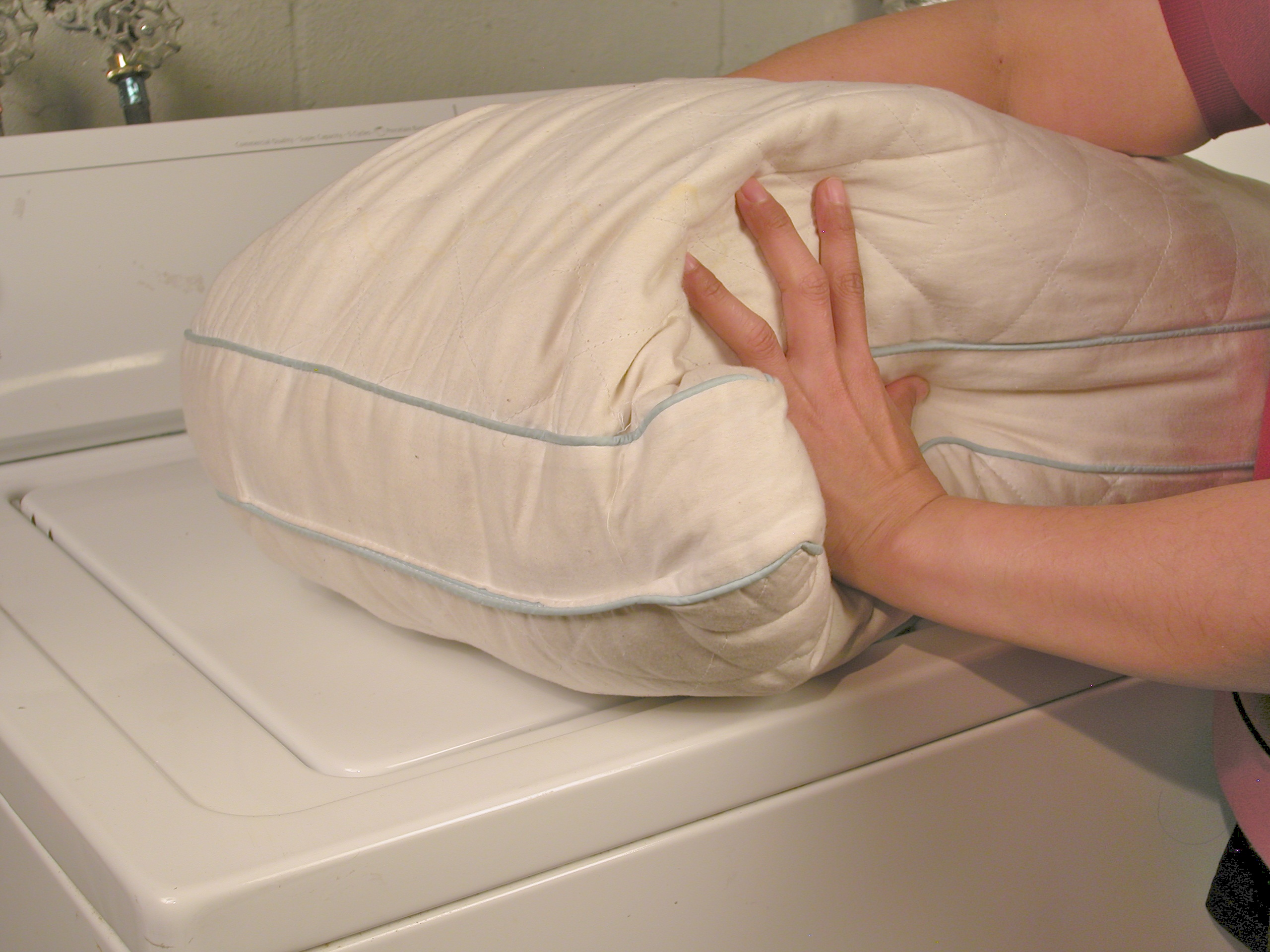 how to wash a feather pillow