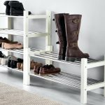 shelf for shoes under boots