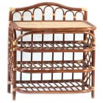 wicker shoe rack