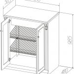 drawing of a shelf for shoes