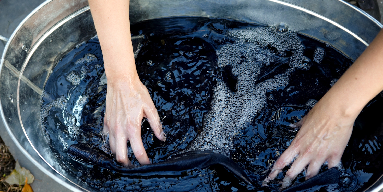 washing a jacket by hand