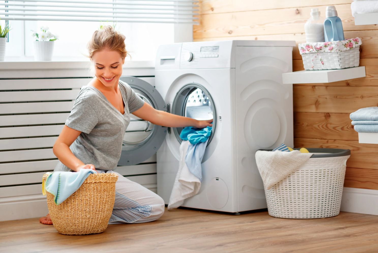 washing towels in a washing machine