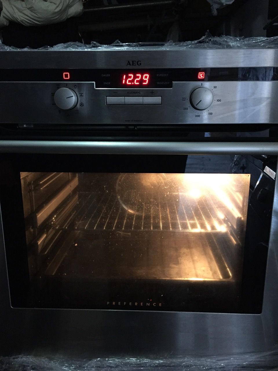 manual activation of the oven