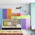 colorful bunk bed for children