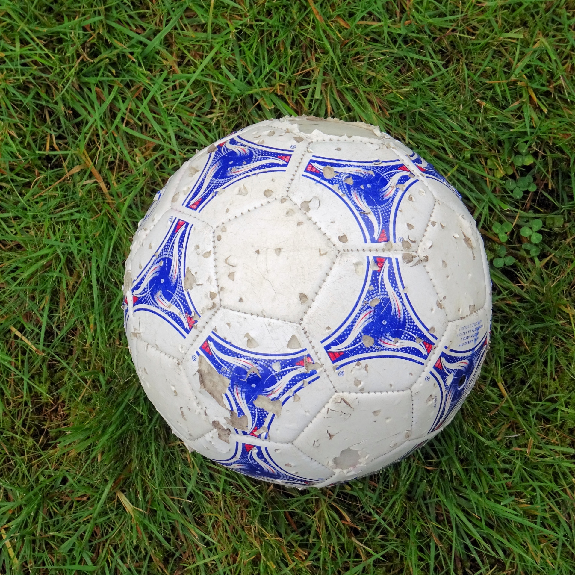 applying glue to the inside of the ball