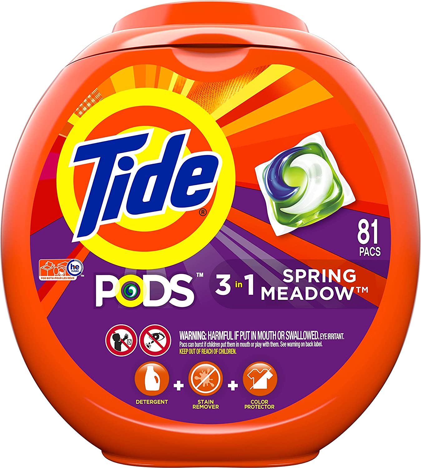 kapsuli dlya stirki Tide 3 in 1 Pods Color