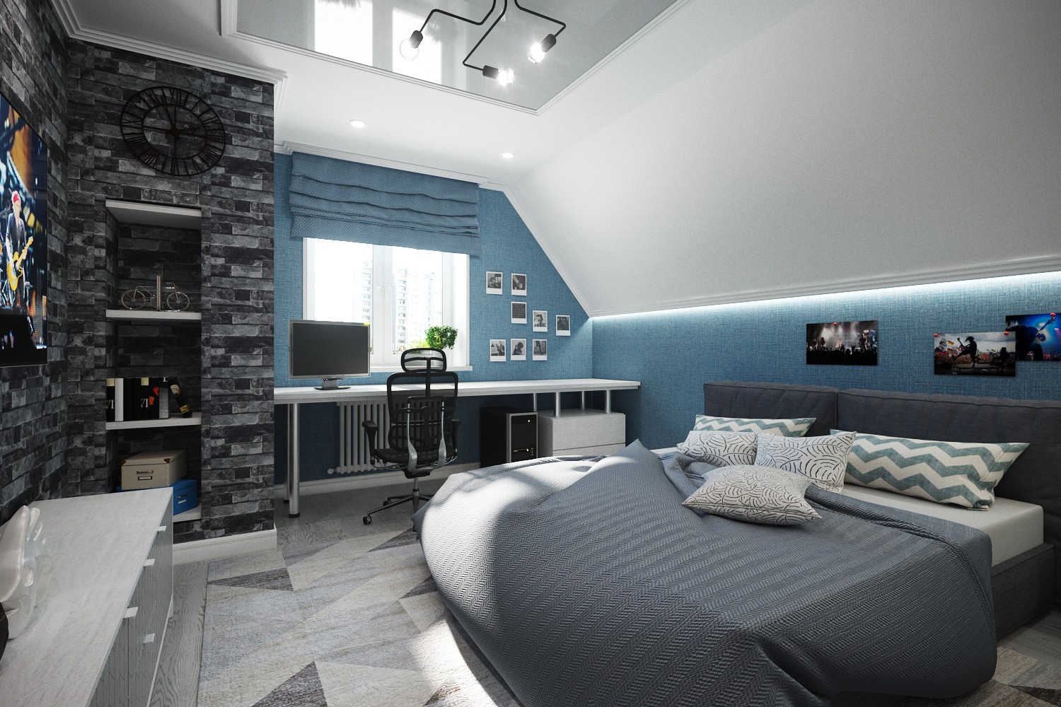 teen boy room loft