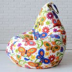 bean bag chair with flowers