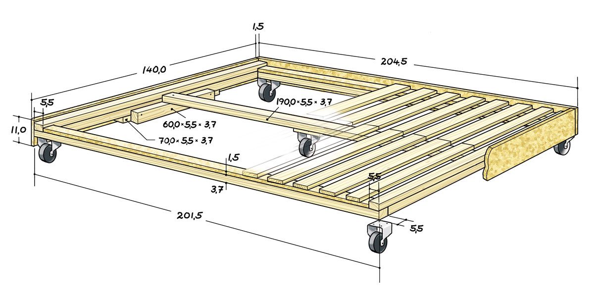 bed podium drawing photo