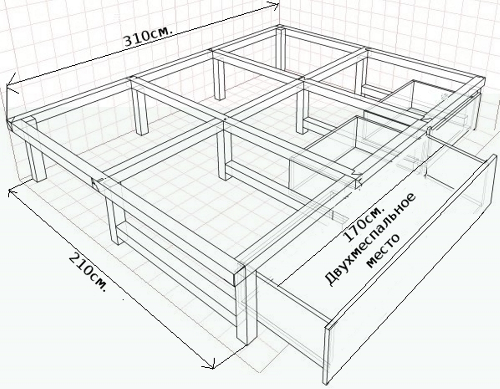 bed podium scheme