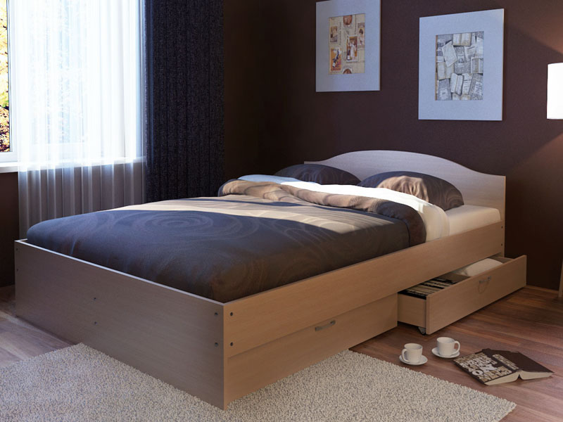 bed with drawers design