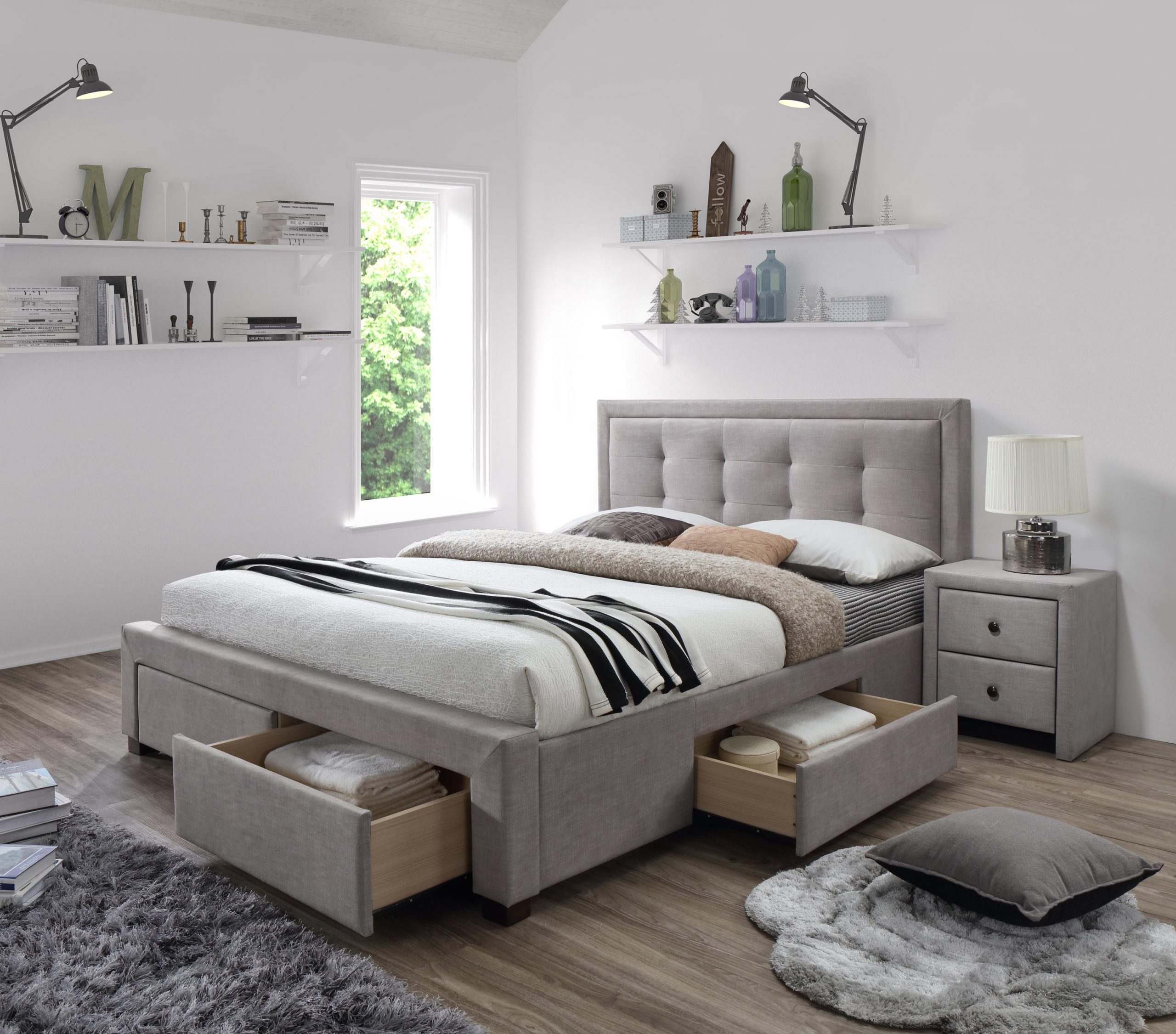 bed with drawers photo