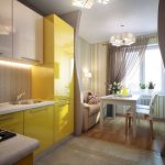 kitchen 9 square meters with a sofa photo interior