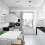 kitchen 9 square meters with sofa decoration