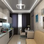 kitchen 9 square meters with sofa photo design