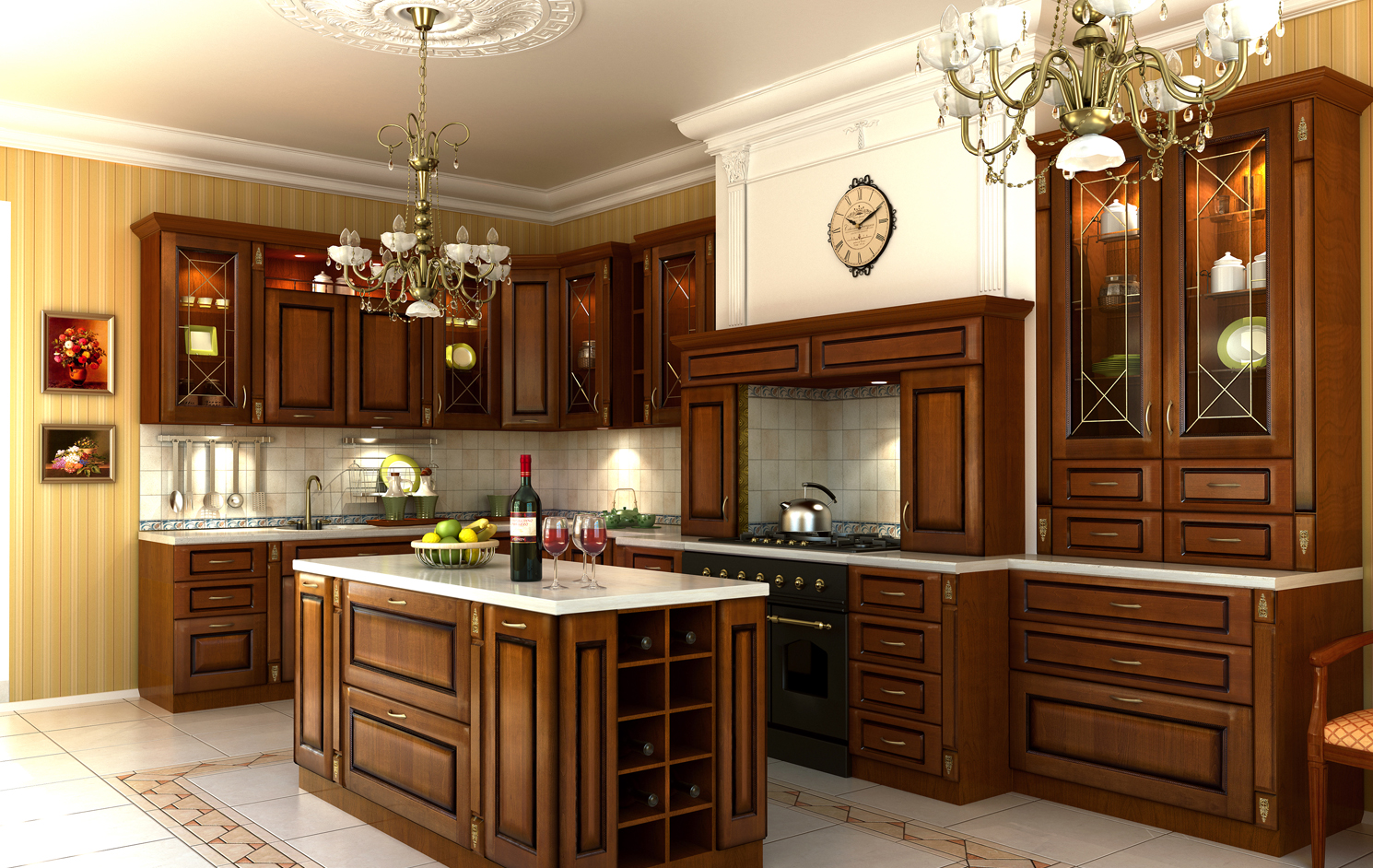 solid wood kitchen design