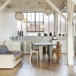 kitchen with sofa interior photo