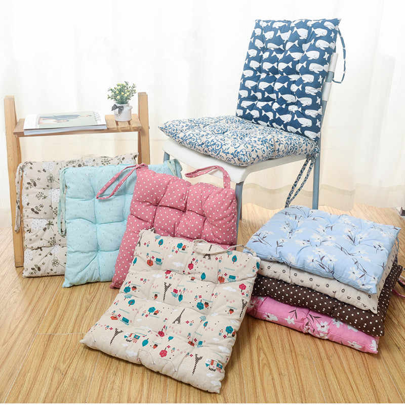 square cushions on chairs