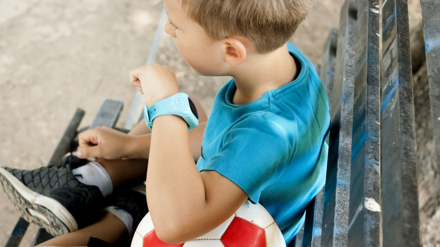 boy with smart watch