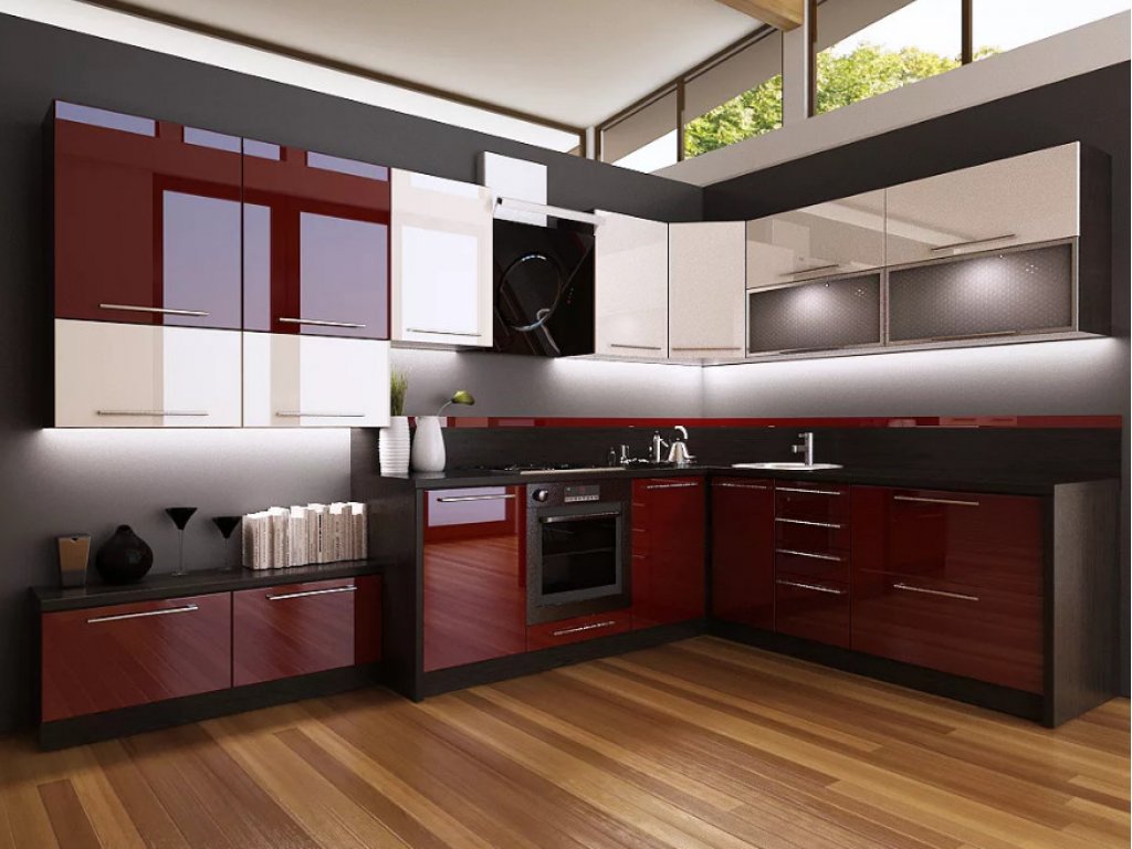 material for glossy kitchen