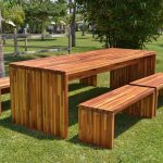 wooden furniture on the street