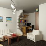 furniture in a one-room apartment ideas options