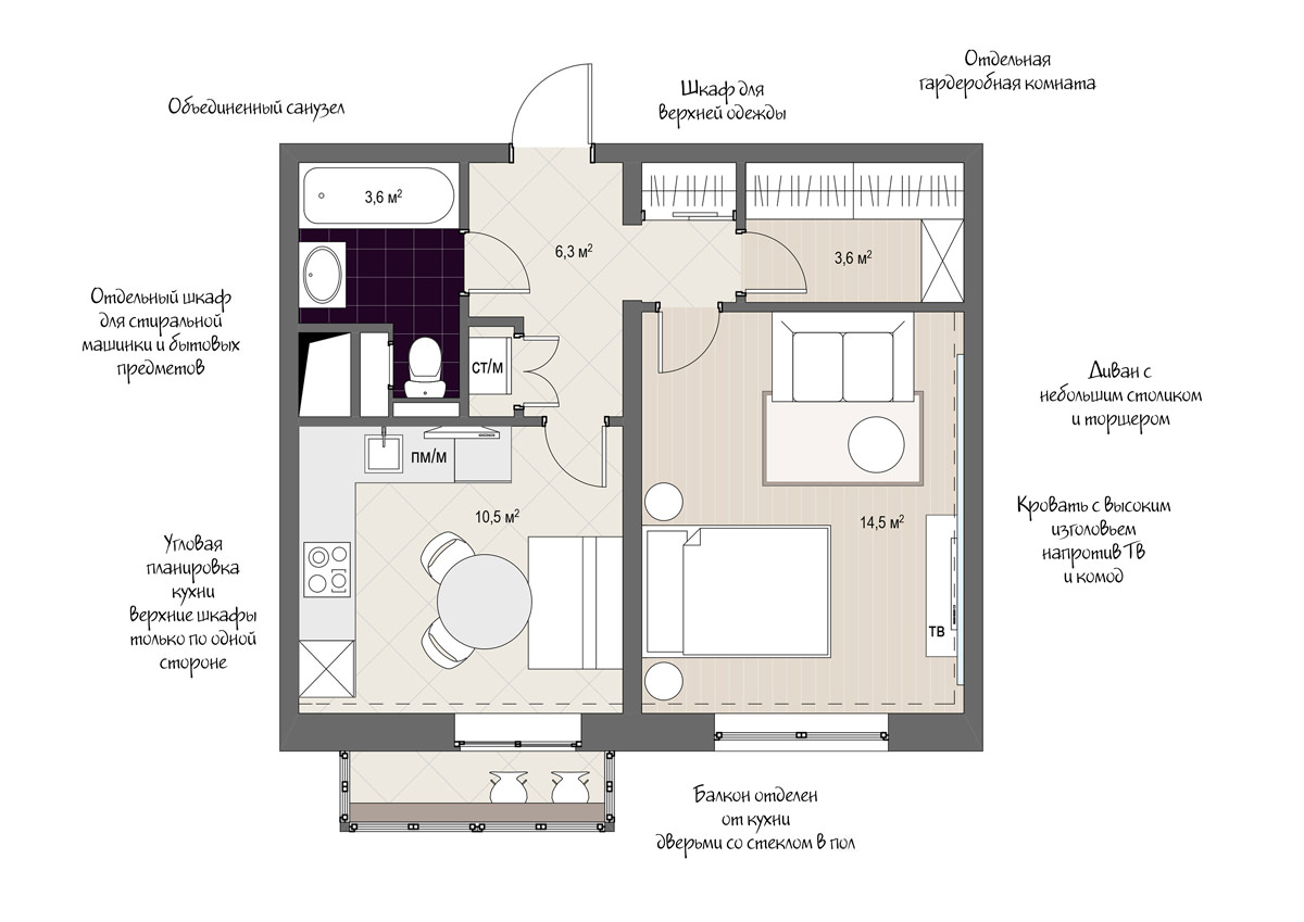 general plan of the apartment