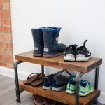 shoe rack in the hallway design photo