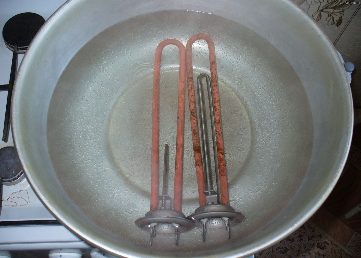 cleaning the heating element