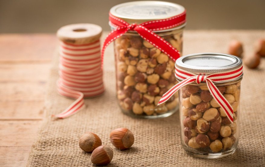 nuts in jars