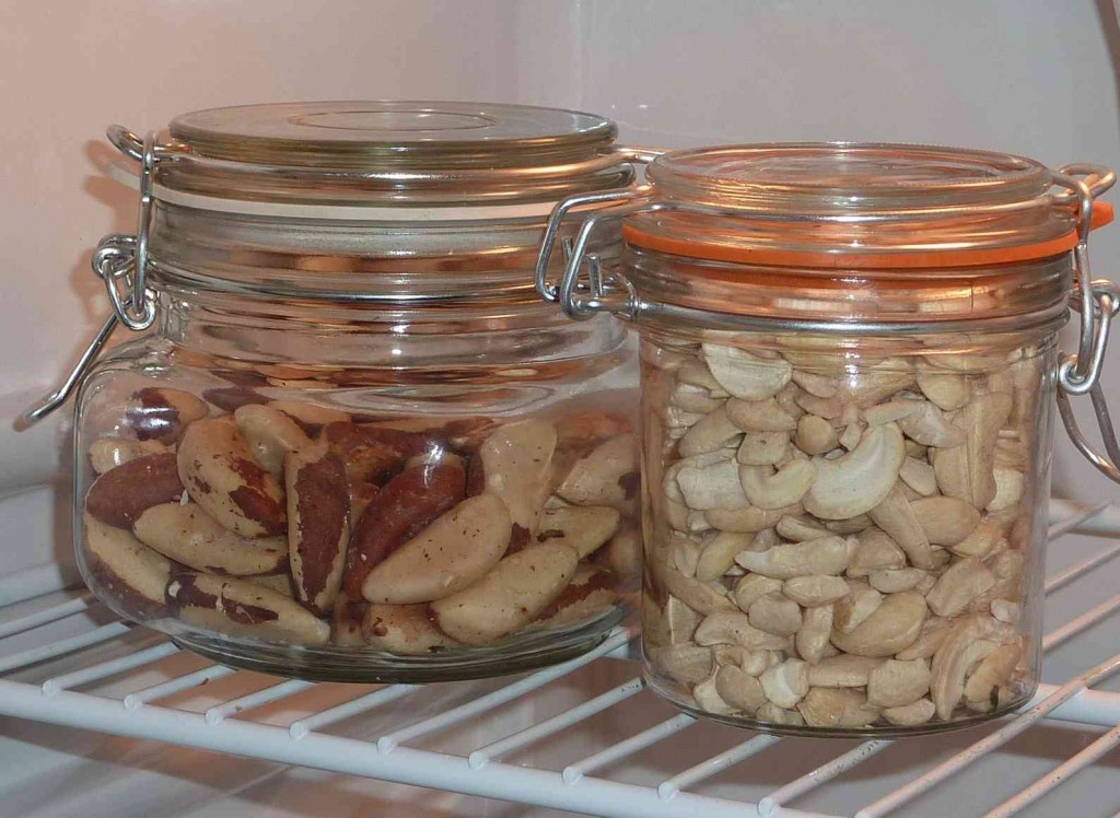 nuts in the refrigerator