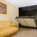 folding bed built into the wardrobe interior ideas