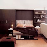 folding bed built into the wardrobe interior ideas