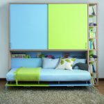 folding bed built into the wardrobe design ideas