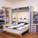 folding bed built into the wardrobe photo options