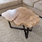 oval table with saw cut