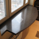 window sill-table top in a semicircle