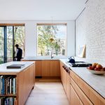 window sill-countertop in a large kitchen