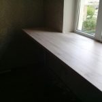 window sill-table top made of wood