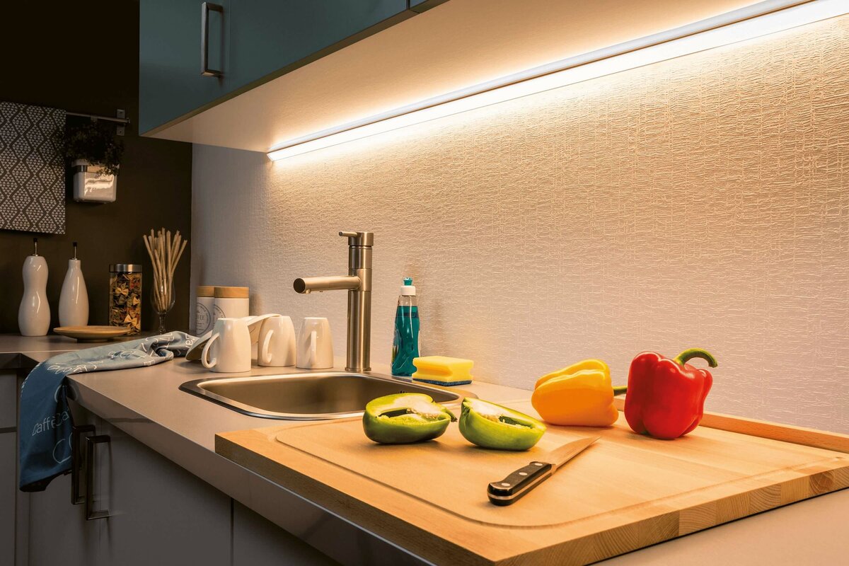 backlight for kitchen photo design