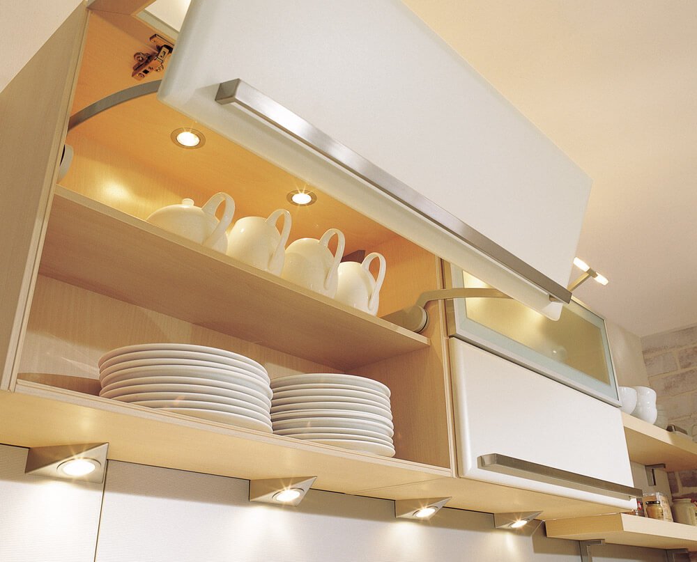 lighting for the kitchen in cupboards