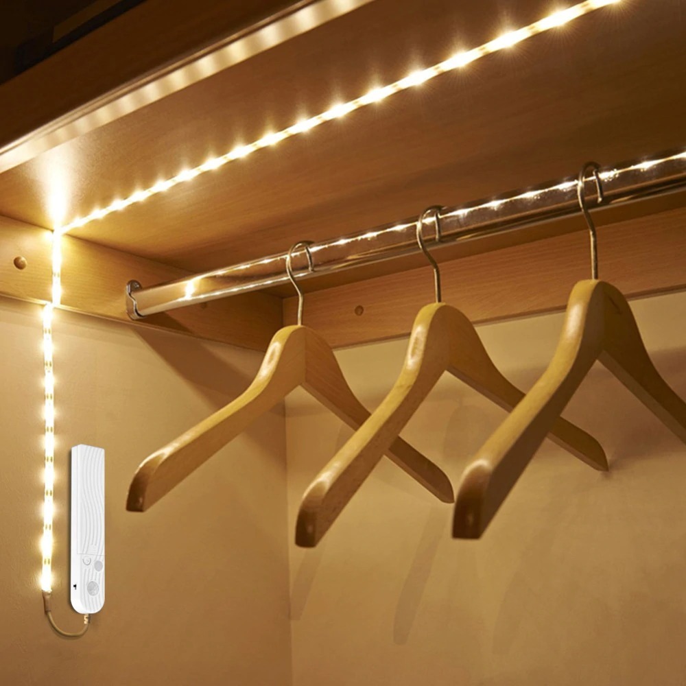 lighting for sliding wardrobe installation