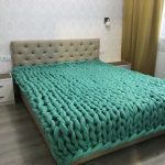 light knitted bedspread